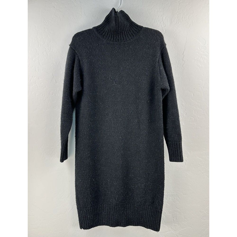 Margaret Howell MHL Wool Turtleneck Sweater Black Knee Length Straight Size 2
